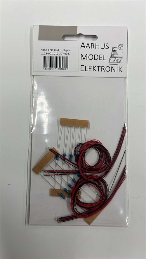 Aarhus Model Elektronik 0037 3 v LED, rød, 10 stk pakke